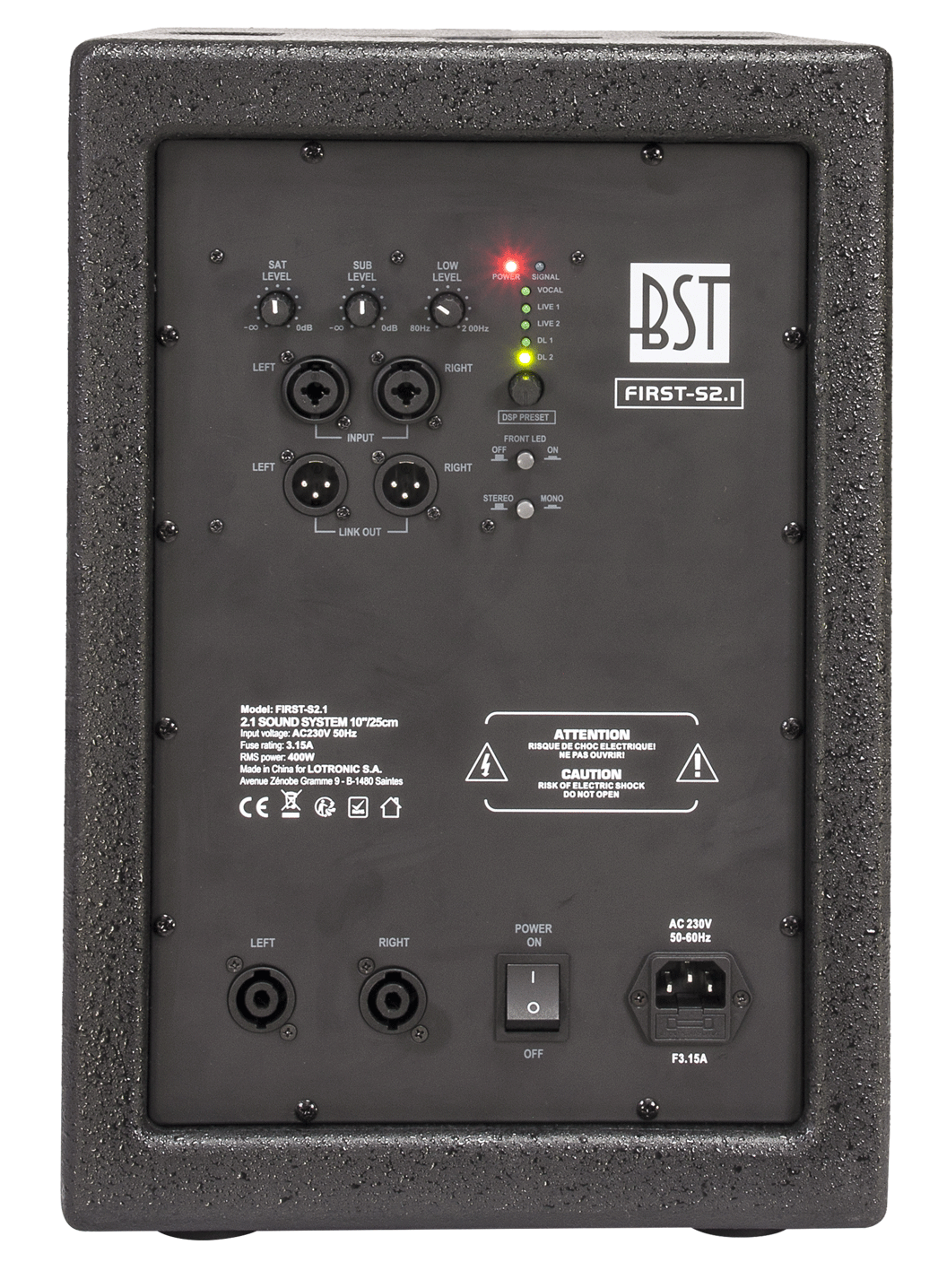 BST FIRST 2.1 - Sistema de altavoces activo (400W)