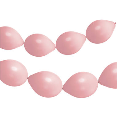 Globos de Enlace para Guirnaldas 8 uds. (Rosa Polvo Mate, 33cm)