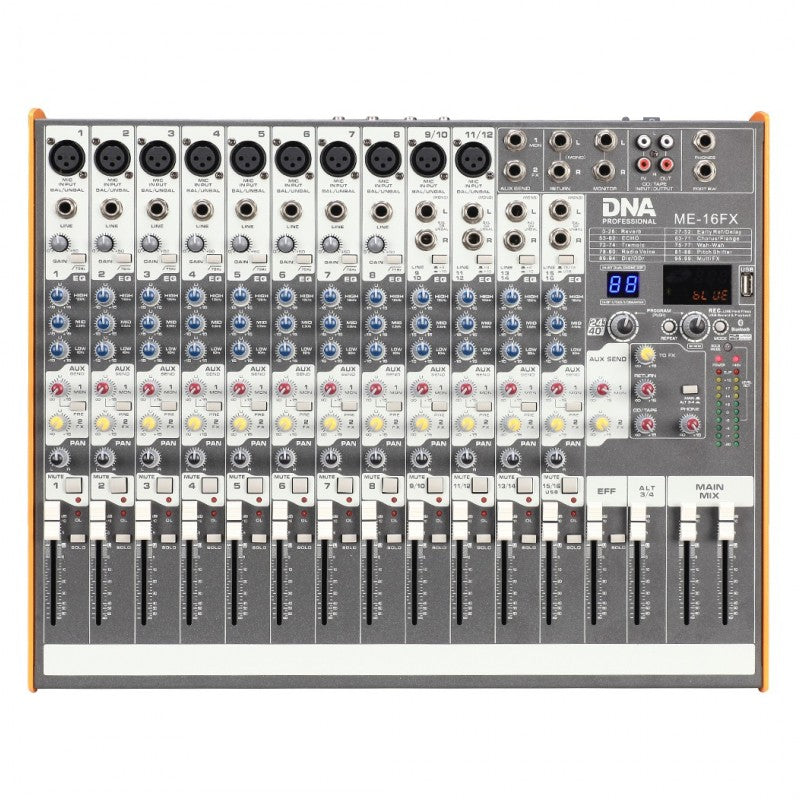 DNA ME-16FX Mezclador de 16 canales con Bluetooth & USB