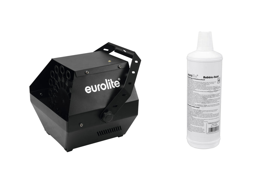 EUROLITE Set B-90 Máquina de Burbujas negra + Líquido para Burbujas 1l