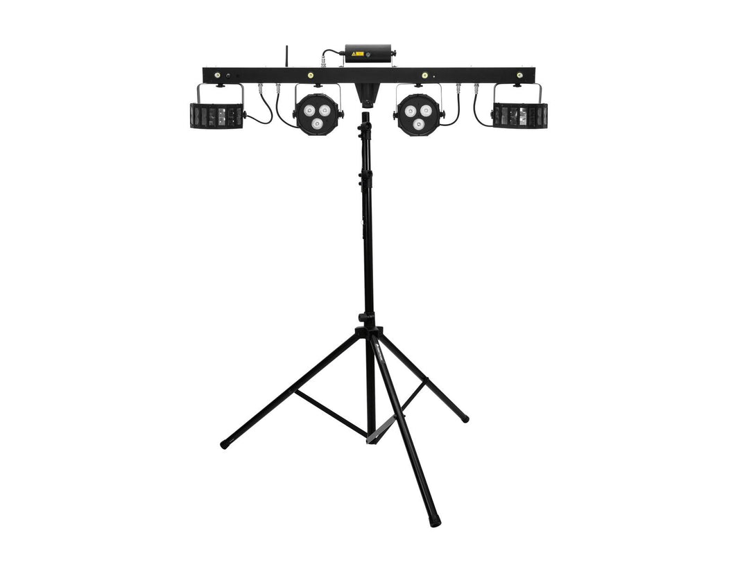 EUROLITE Set LED KLS Laser Bar FX Light Set + soporte de sistema de altavoces M-4