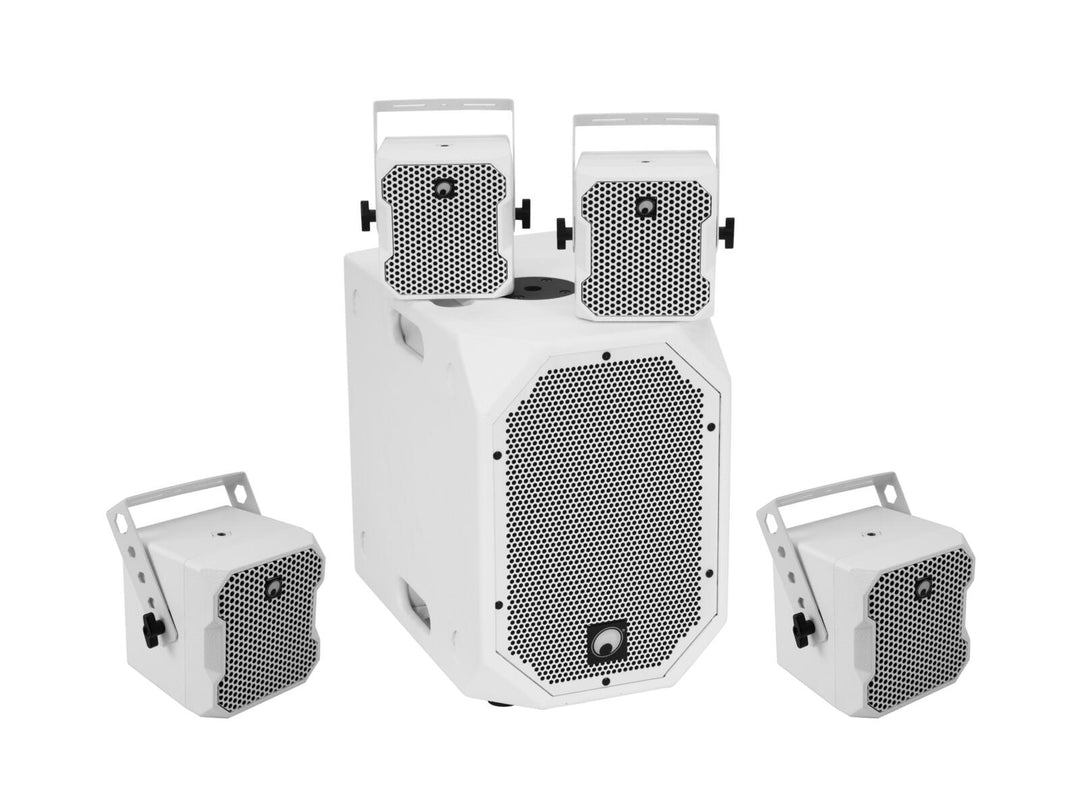 OMNITRONIC Conjunto BOB-10A wh + 4x BOB-4 wh