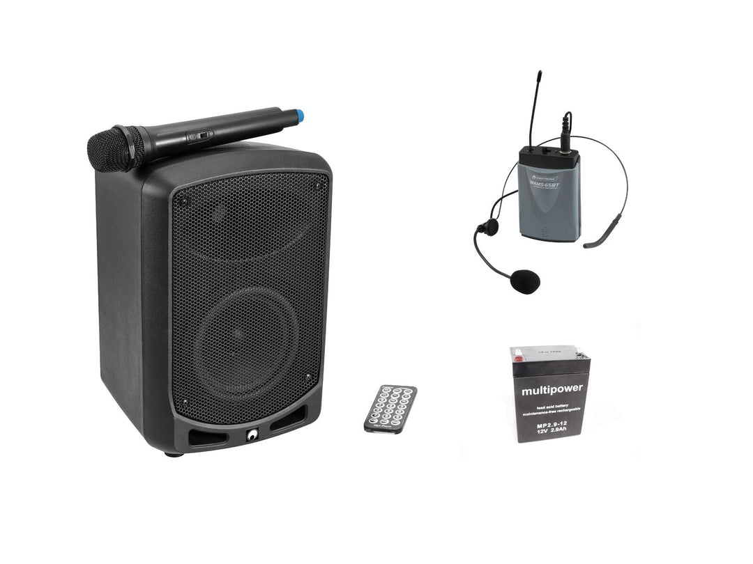 OMNITRONIC Set WAMS-65BT + transmisor Bodypack incl. headset + batería