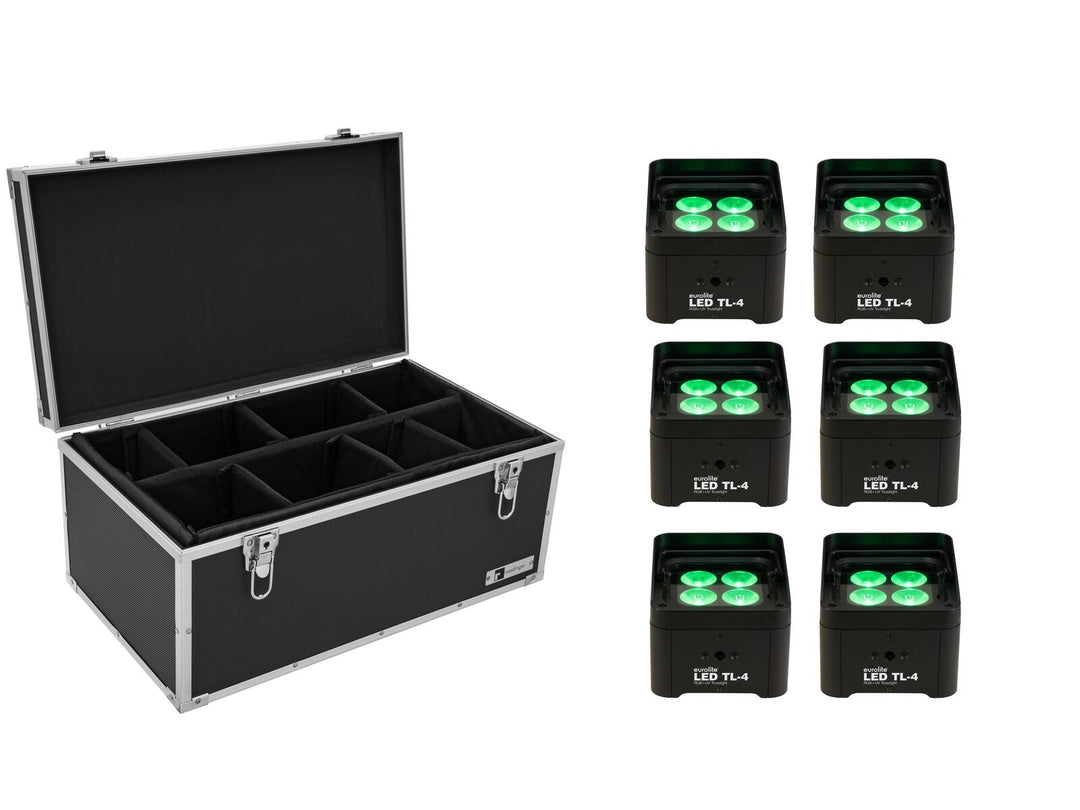 Set EUROLITE 6x LED TL-4 Trusslight + estuche
