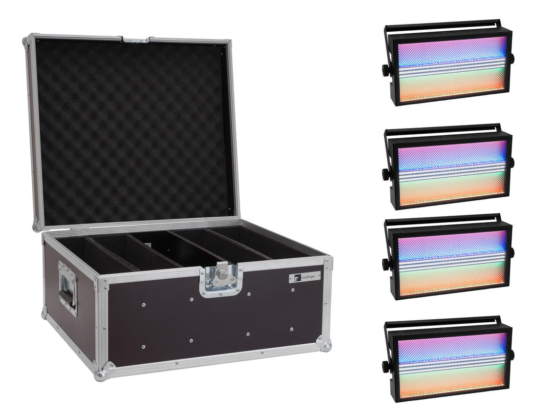 EUROLITE Set 4x LED Super Strobe ABL + Estuche