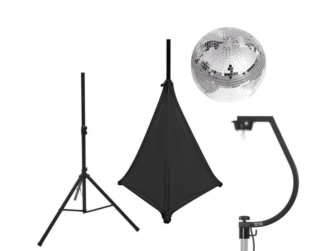 EUROLITE Set bola de espejos de 30cm con stand y cover para trípode negro