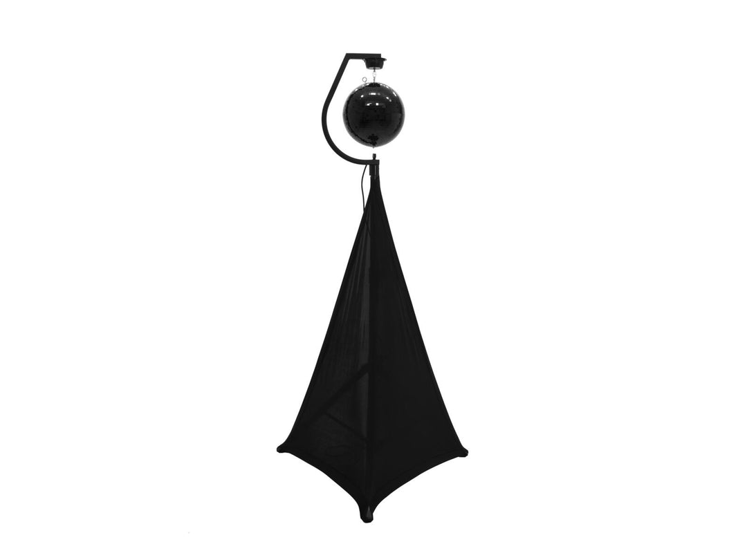 EUROLITE Set bola de espejos negra de 30cm con stand y cover para trípode negro