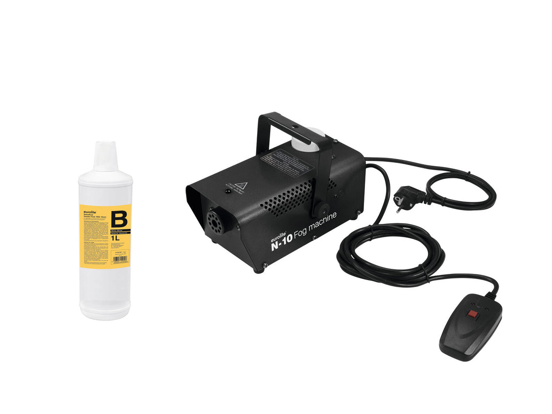 EUROLITE Set N-10 black + B2D Basic líquido de humo 1l