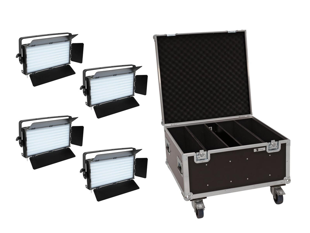 EUROLITE Conjunto 4x LED PLL-480 QCL Panel + Estuche