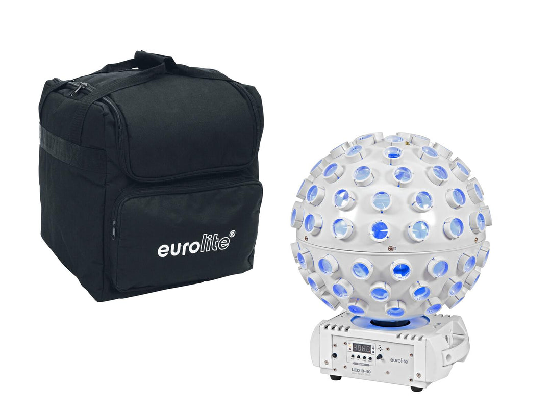 EUROLITE Set LED B-40 Láser Beam Effect blanco + Soft Bag