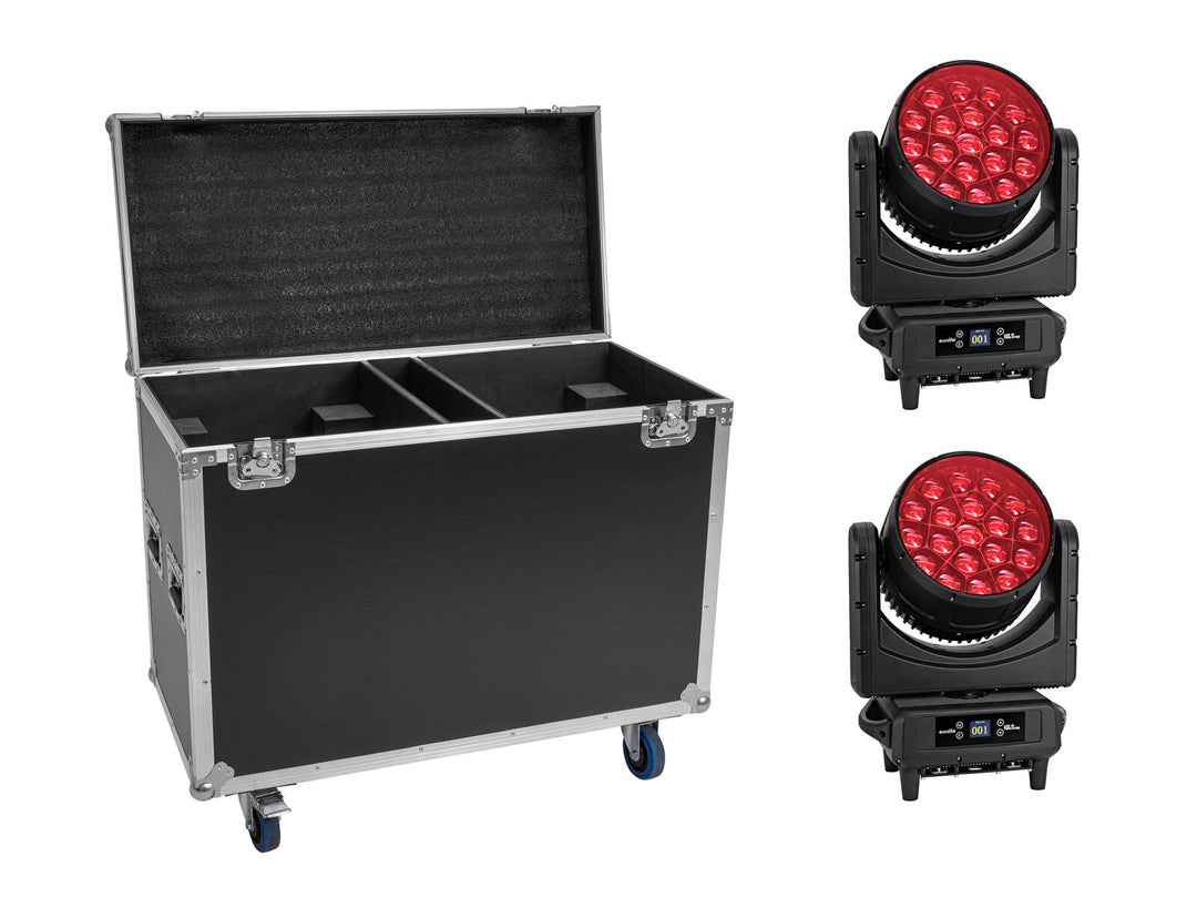 EUROLITE Set 2x LED IP TMH-H760 + estuche con ruedas