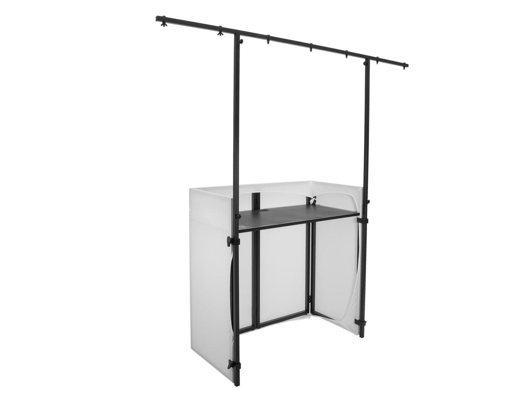OMNITRONIC Set Soporte móvil compacto para DJ incl. funda + marco de extensión