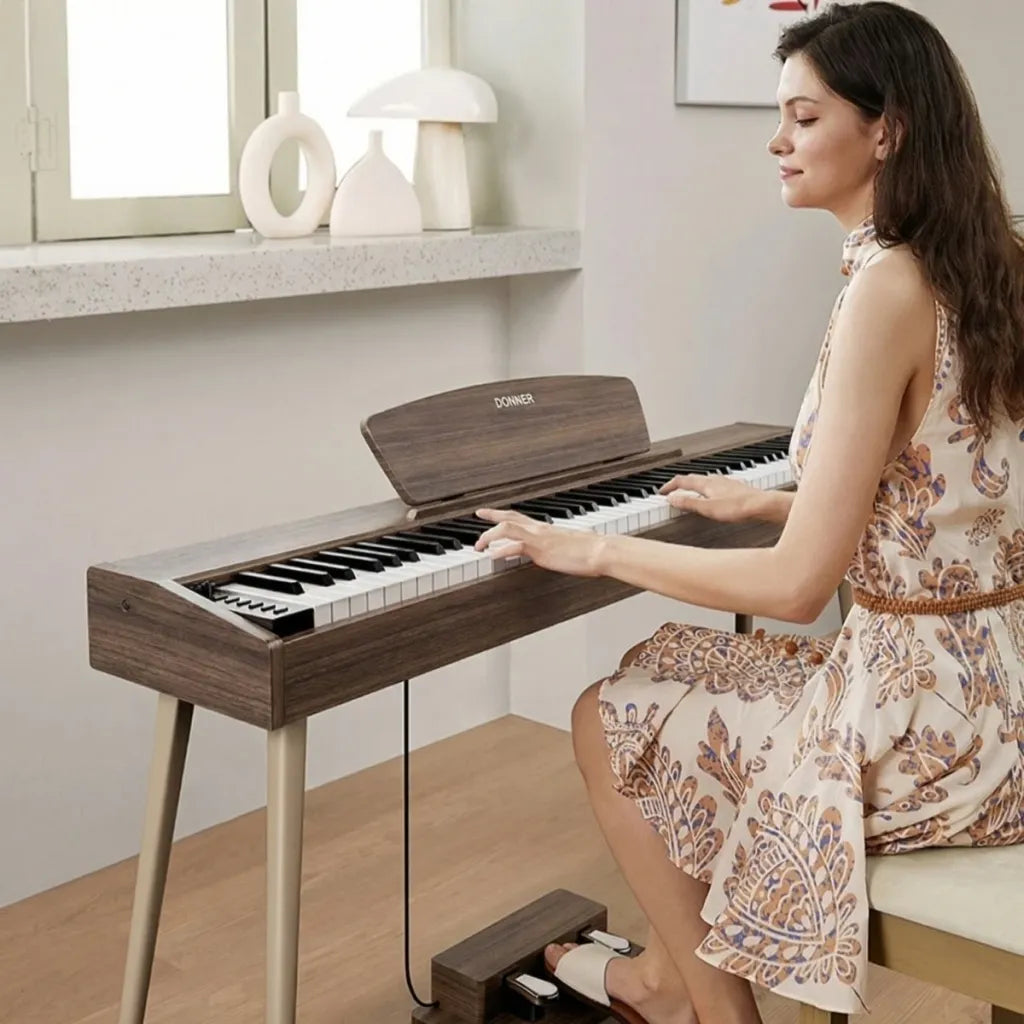 Donner DHP-100 Pro piano eléctrico de nogal
