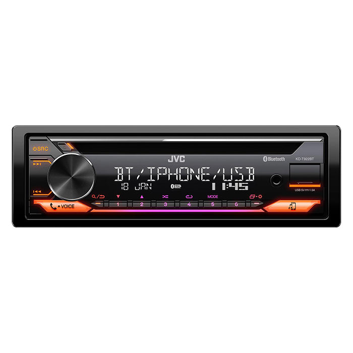 Radio para coche JVC KD-T922BT con sintonizador CD/RDS