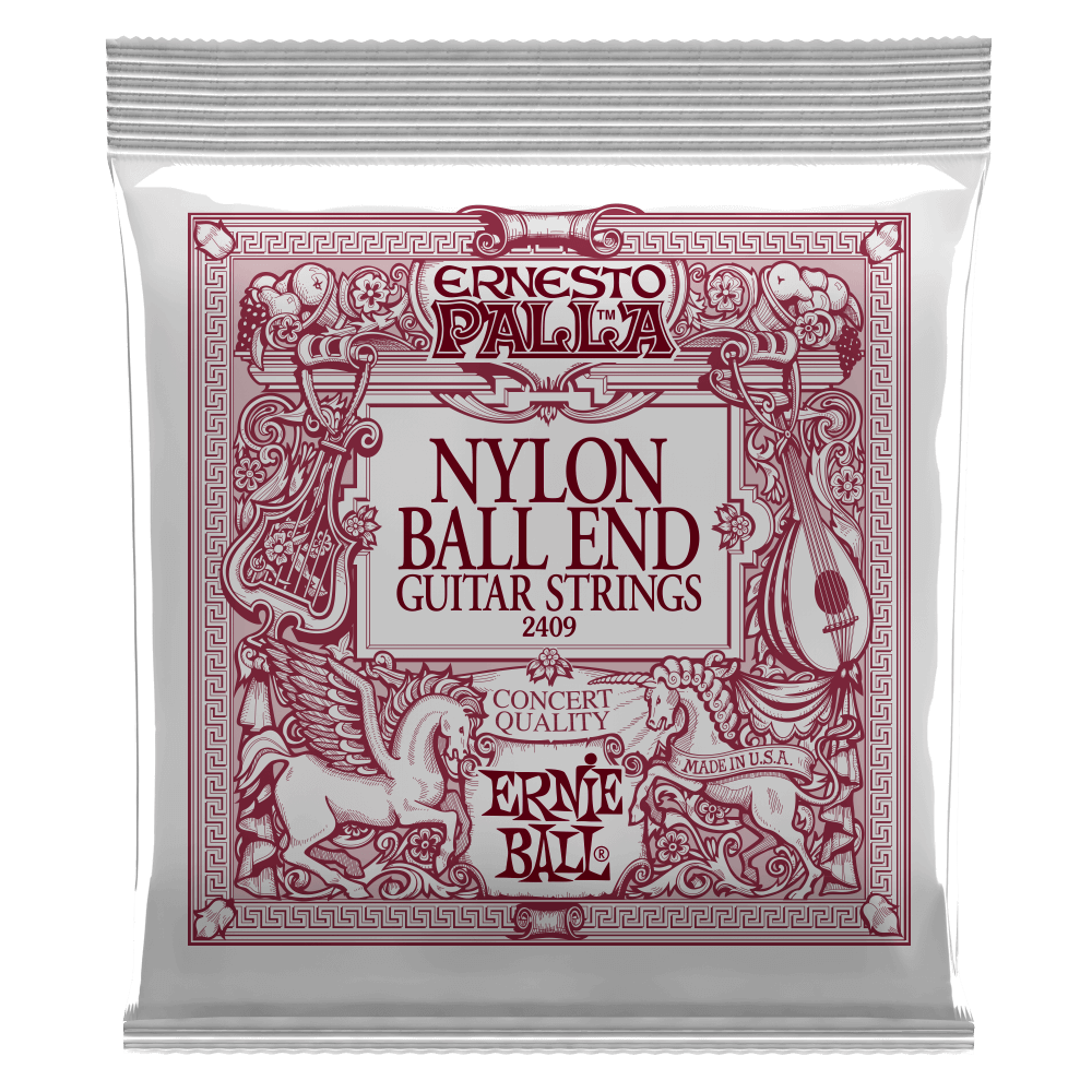 Ernie Ball Ernesto Palla Black Nylon Gold Ball Cuerdas de Guitarra (Klassisk)