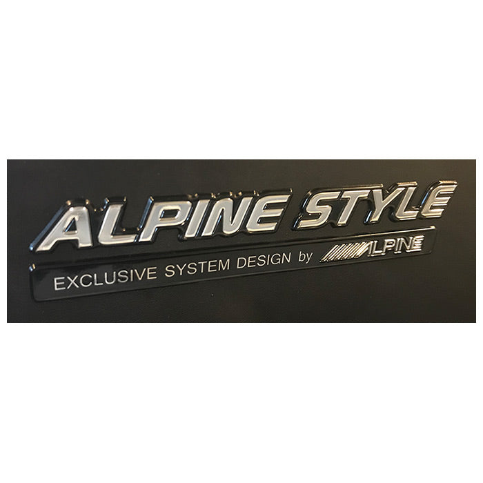 Emblema Alpine Style negro/cromo