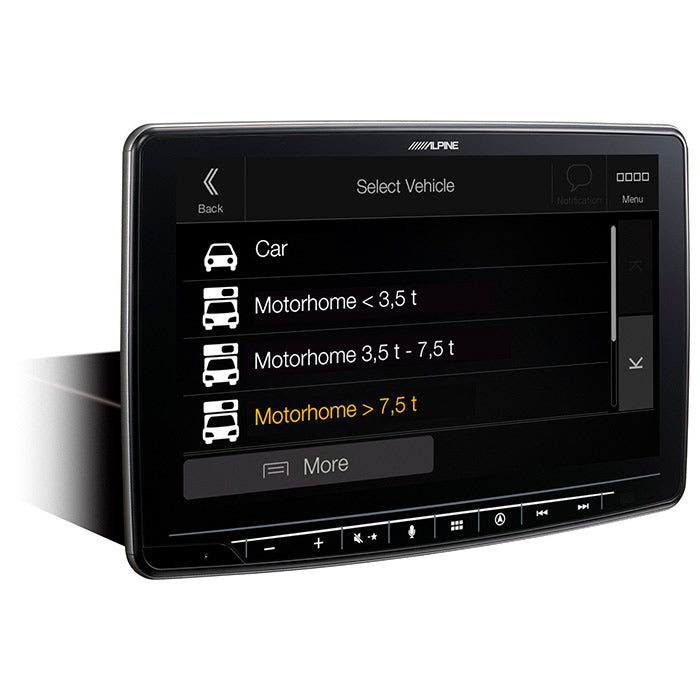Alpine INE-F904DC Halo9 con navegación y mapas para camión