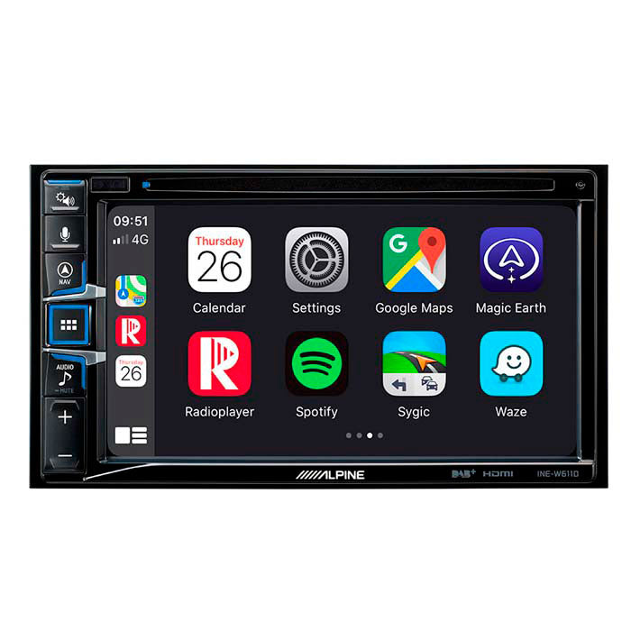 Alpine INE-W611DC estación multimedia 2-DIN con tarjeta para camión
