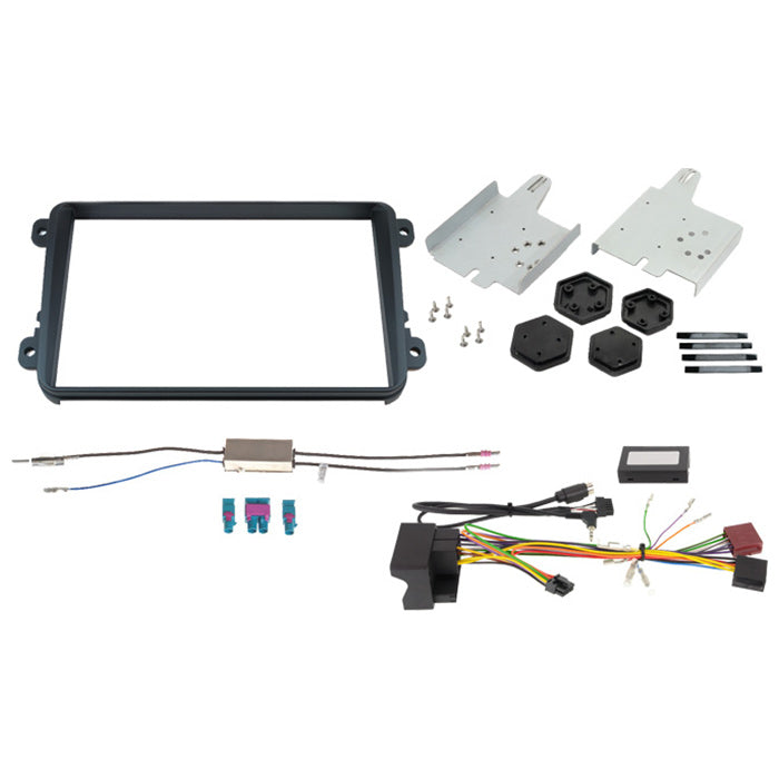 Kit de montaje 2-DIN 8" para VW con pantalla blanca