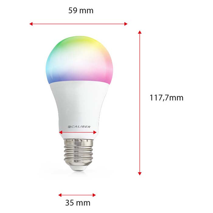Starterpack para hogar inteligente Caliber E27, bombillas LED blancas/multicolor