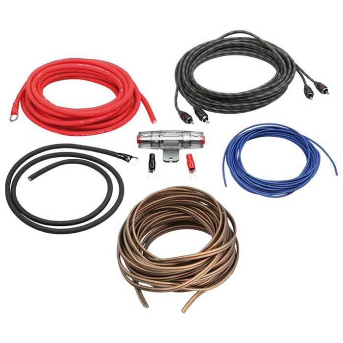 Kit de cables de amplificador de coche de 2 canales (10mm2)