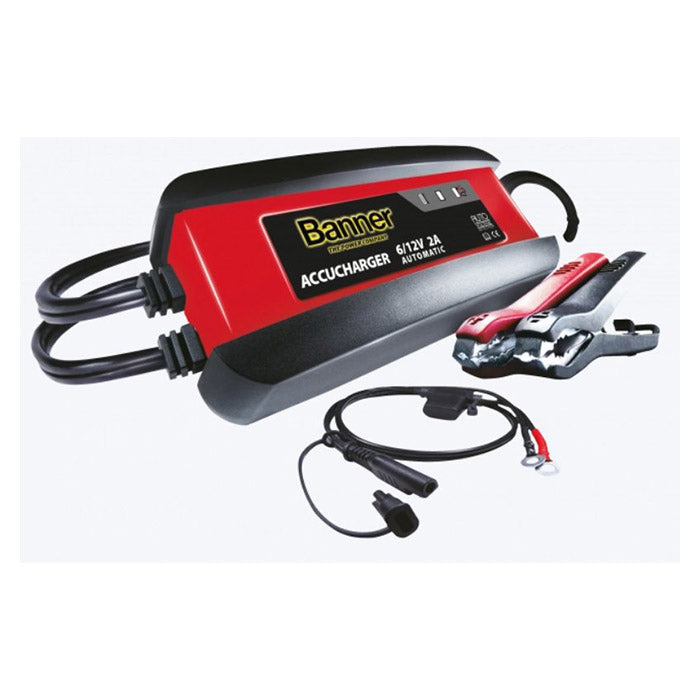 BANNER Cargador de batería 2A/6-12V totalmente automático