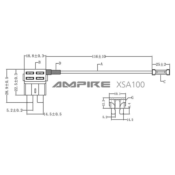 Adaptador para fusible ATO Ampire 10A (ACU) - 1 ud.