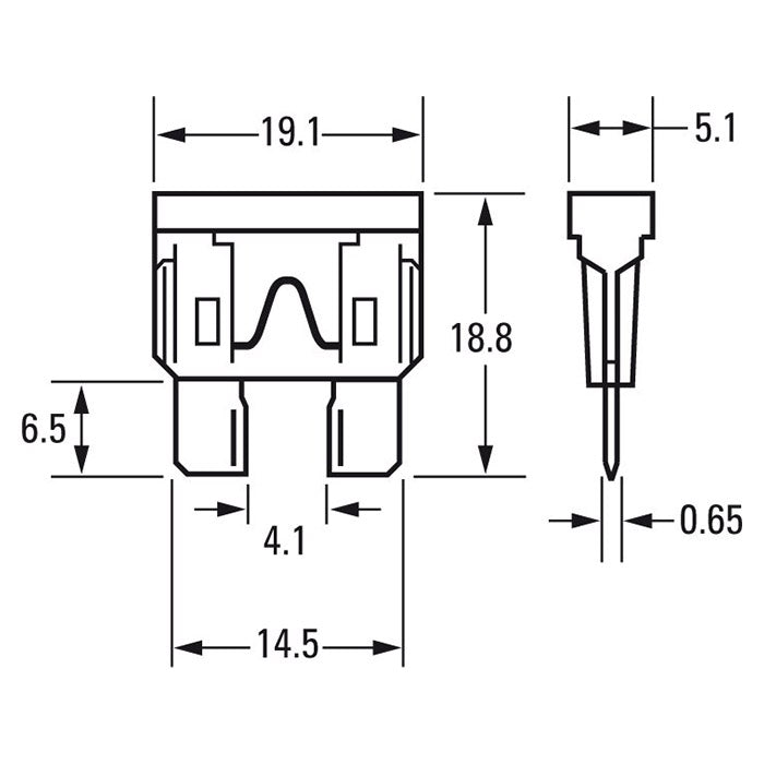 Adaptador para fusible ATO Ampire 10A (ACU) - 1 ud.
