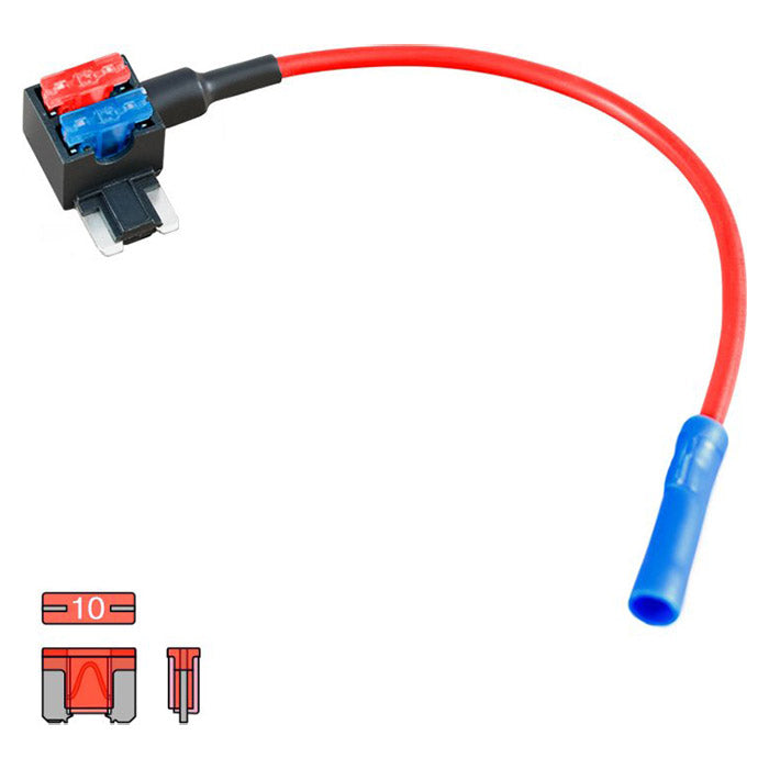 Ampire Derivación para fusible mini de bajo perfil 10A (ACN) - 1 ud.