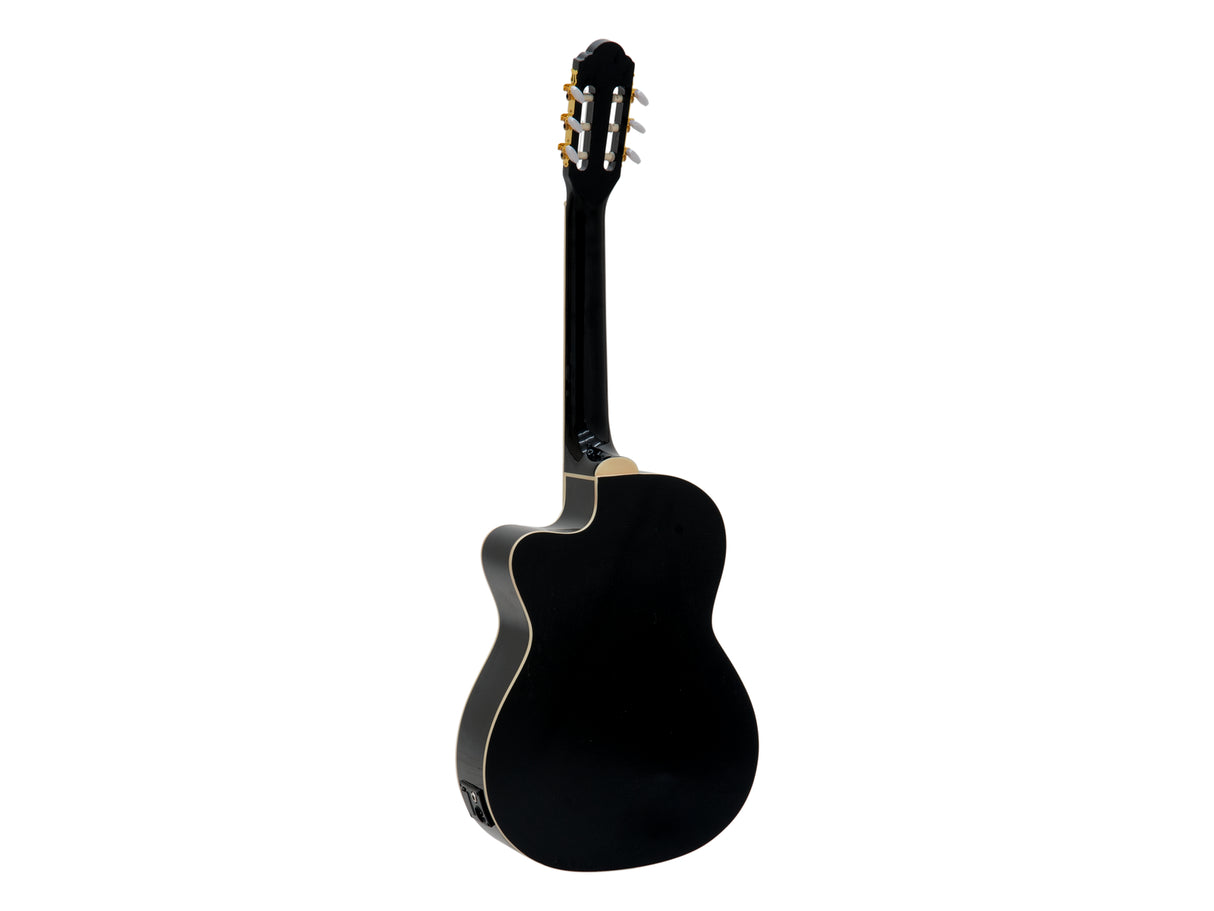 DiMavery CN-600E Guitarra clásica española (Negra)