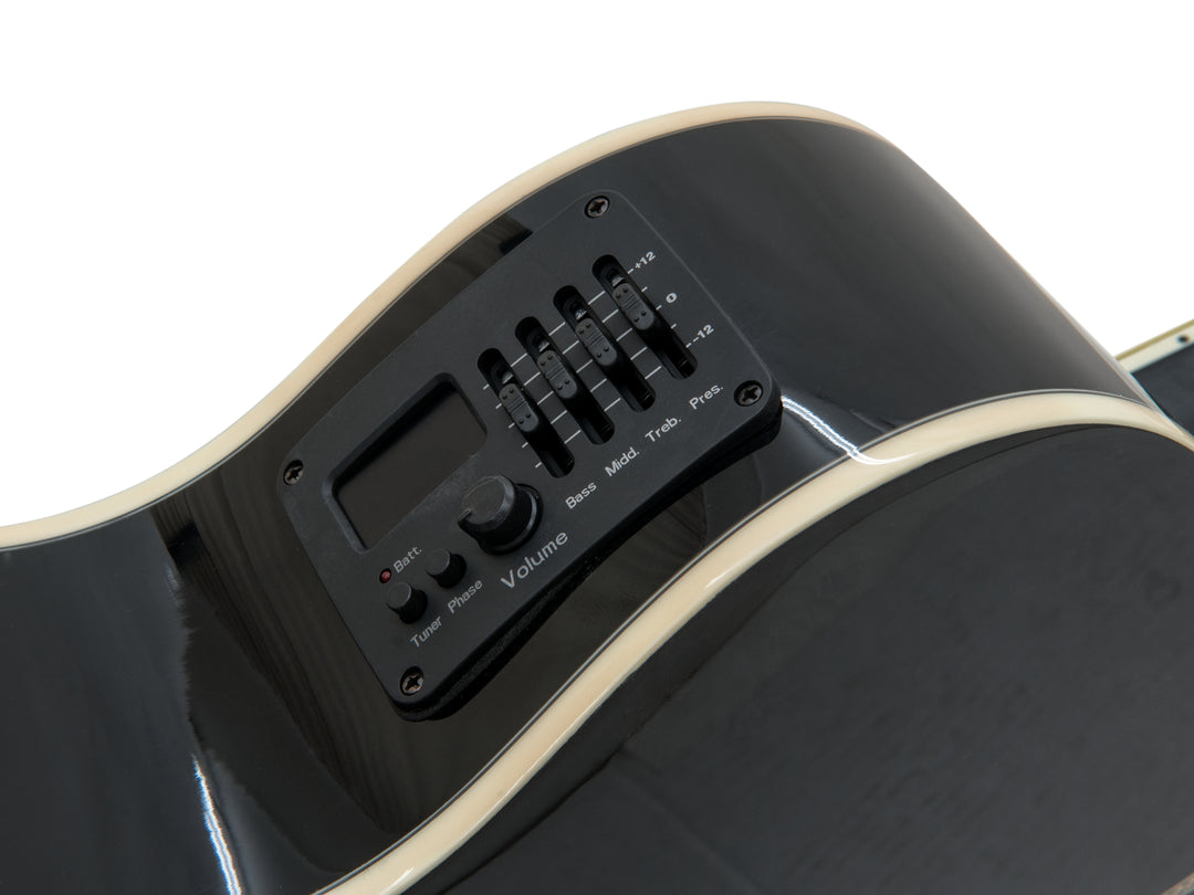 DiMavery AW-400 Guitarra Western LH (Negra)