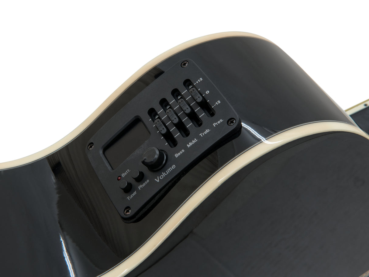DiMavery AW-400 Guitarra Western LH (Negra)