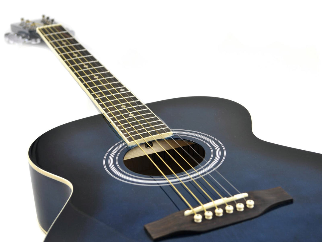 DiMavery AW-303 Guitarra Western (Azul burst)