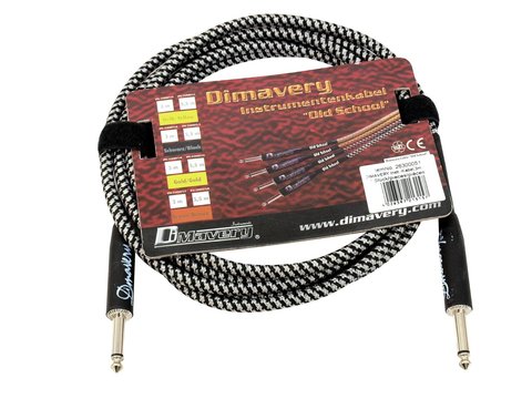 DiMavery Cable de instrumento, 3m, Negro/Plata
