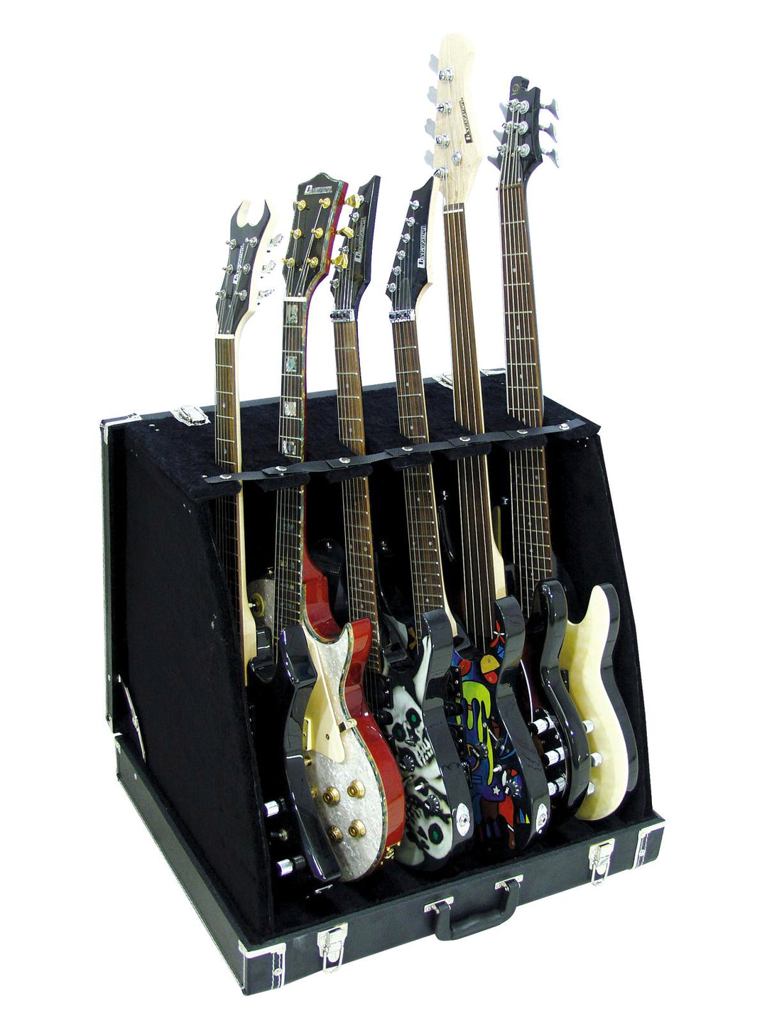 DiMavery Flightcase Soporte para 6 Guitarras