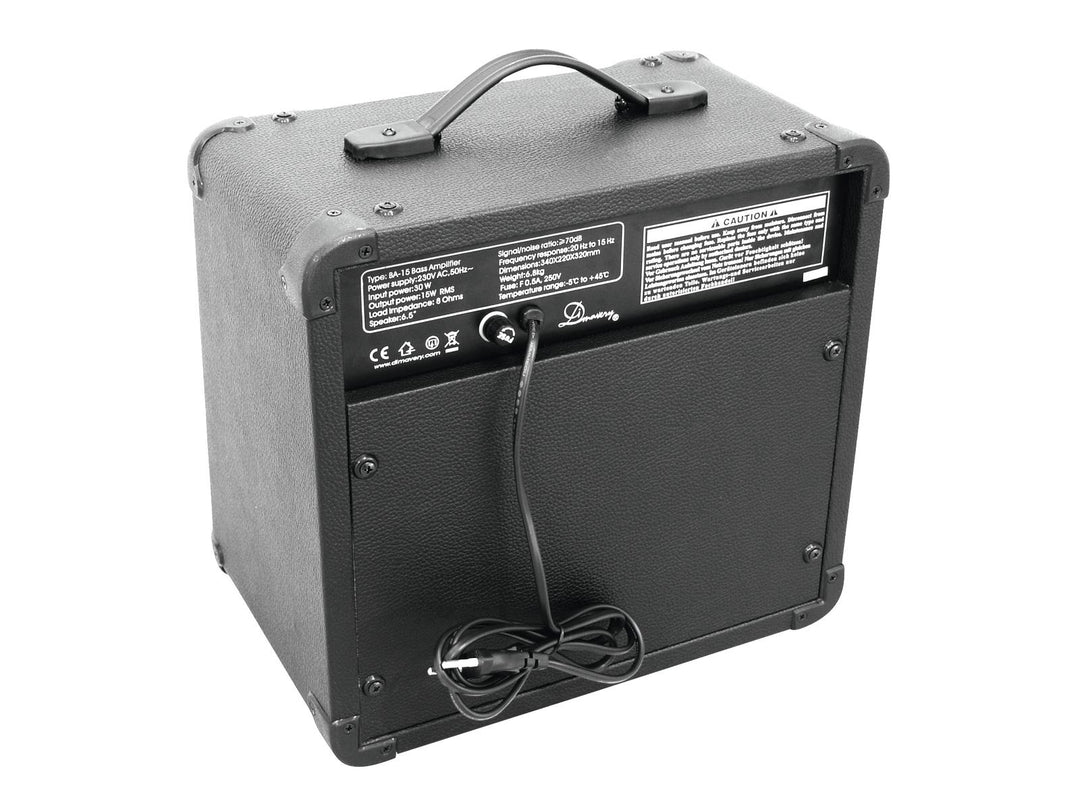DiMavery BA-15 Amplificador para Bajo 15W Negro