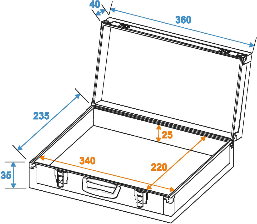 DiMavery Flightcase para pedales pequeño