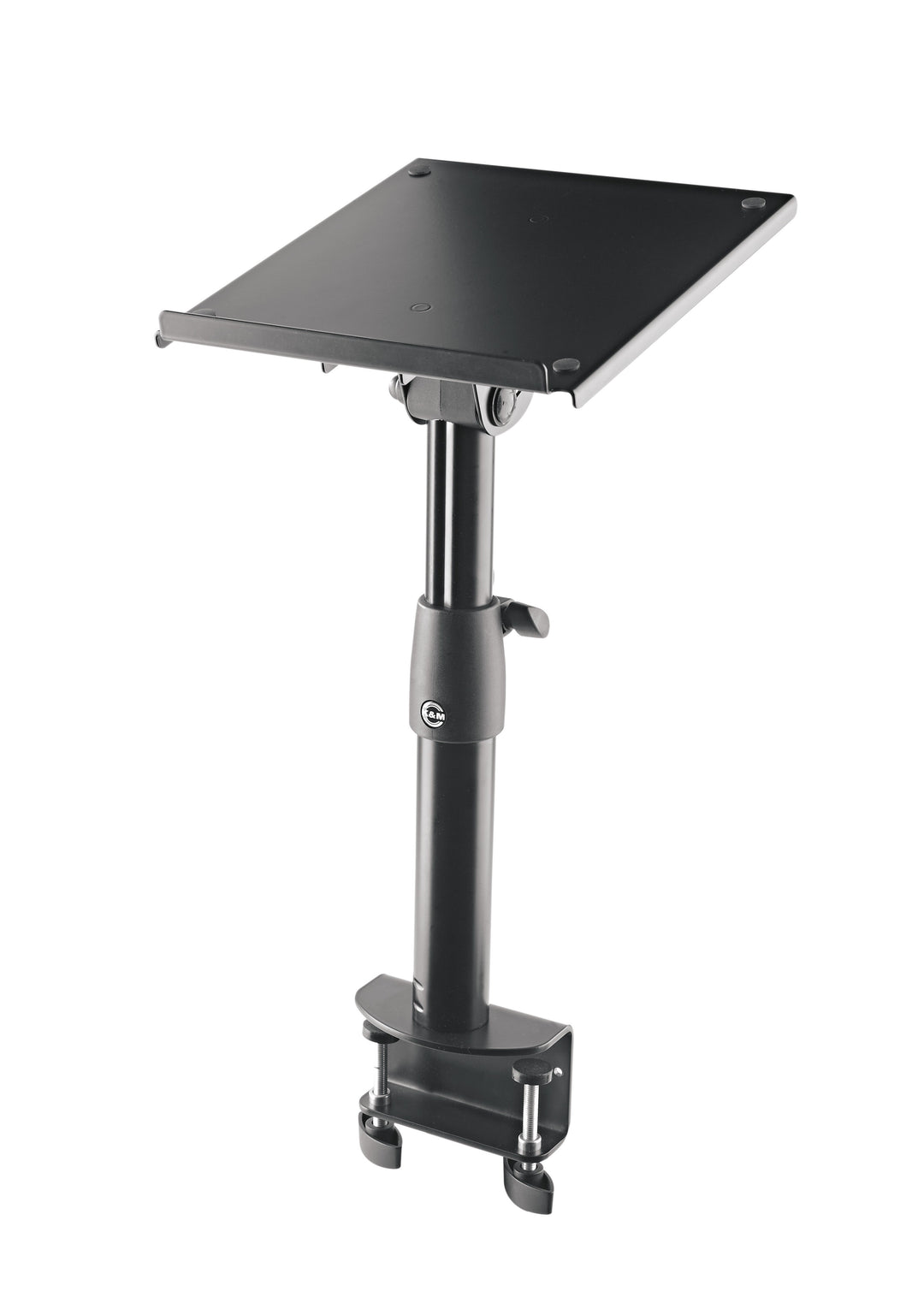 K&M 26778 Soporte de monitor de escritorio con abrazadera e inclinable