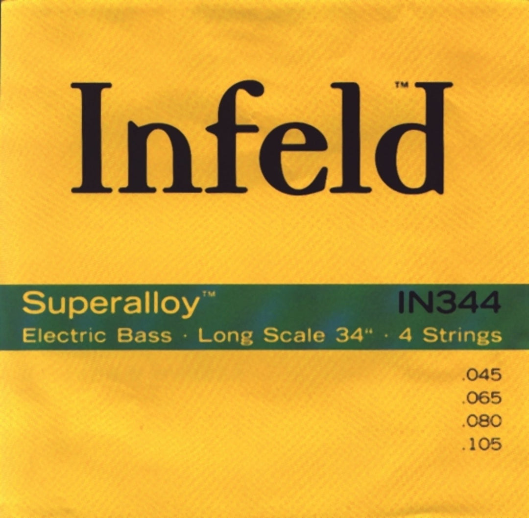 Cuerdas de bajo eléctrico Thomastik-Infeld Superalloy. Entorchado redondo Long Scale - Set de 4 cuerdas long (IN344)