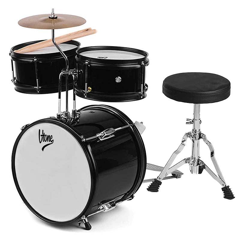 V-TONE VD Junior BK Set de batería infantil – Set de batería acústica para niños
