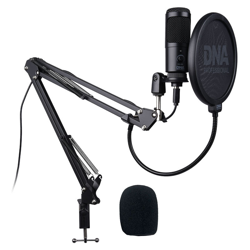 DNA USB Mikrofon med Boom Arm og Popfilter