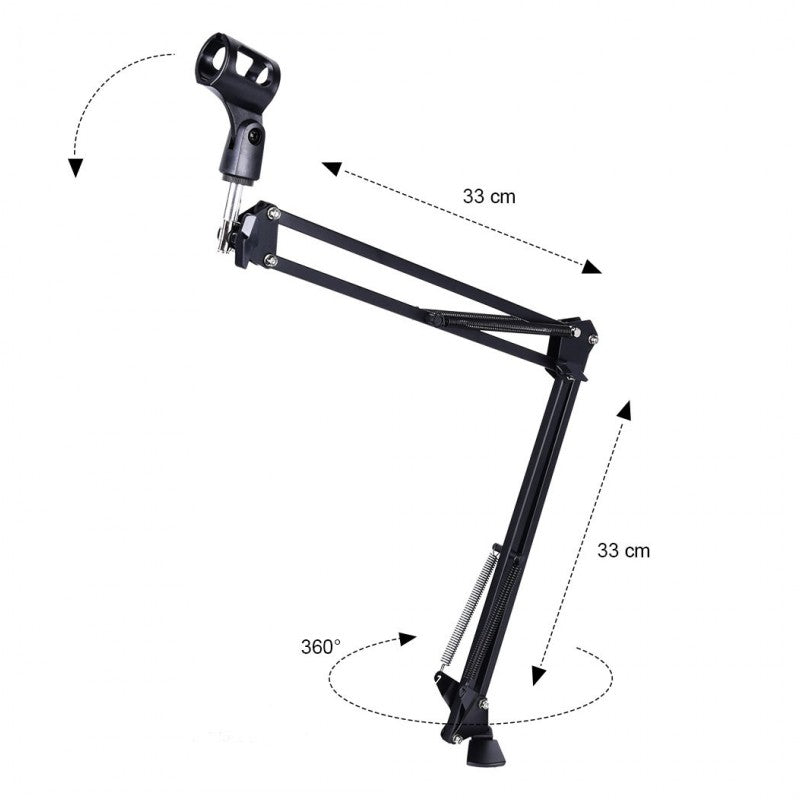Soporte de sobremesa para micrófono DNA C5 con brazo articulado