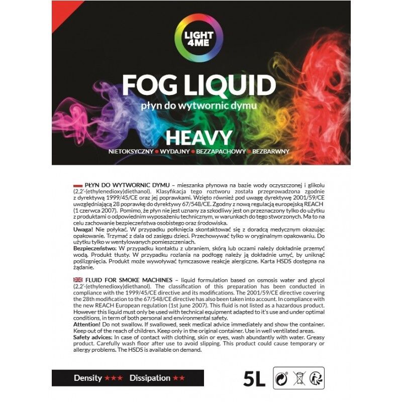 Light4Me Líquido para humo - Heavy Density (5L)