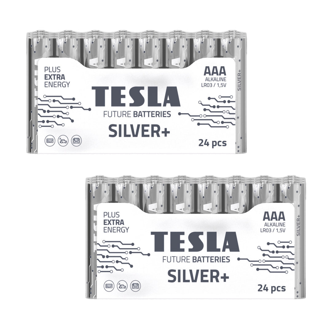 Tesla Silver+ AAA Alkaline Baterías (48 uds)