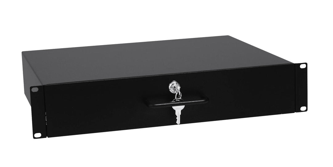 OMNITRONIC Cajón de rack con cerradura 2U