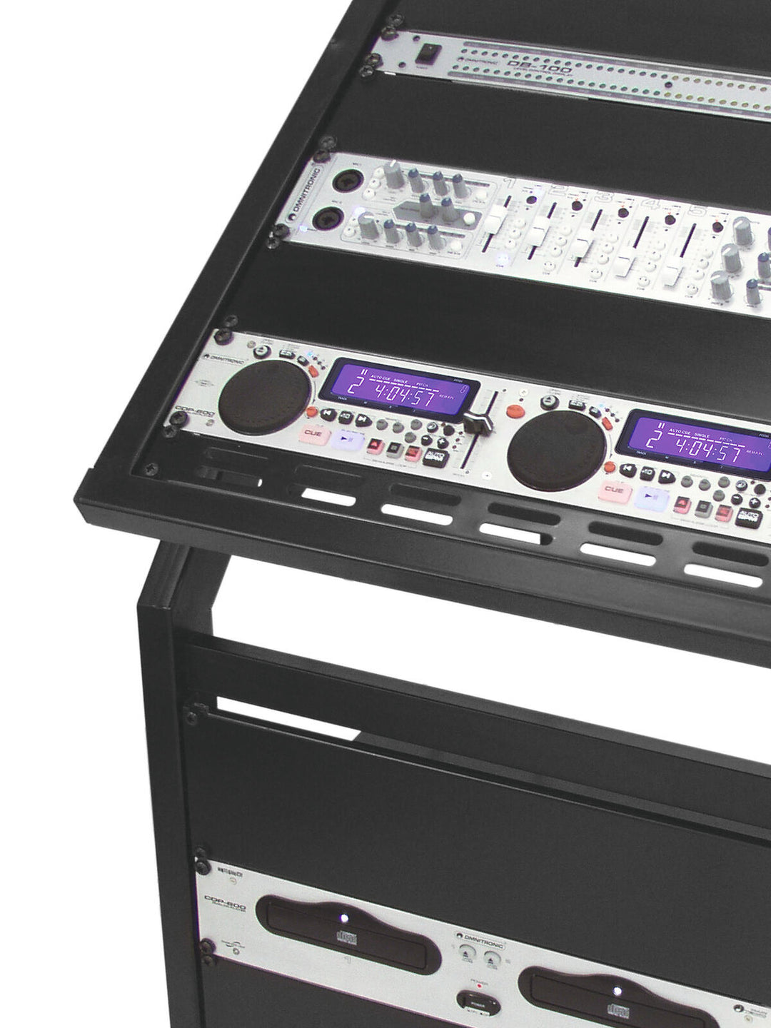 Soporte de rack OMNITRONIC 12U/10U ajustable con ruedas