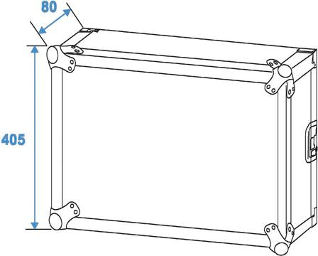 Rack de Amplificador 8 Unidades con Ruedas (45cm)