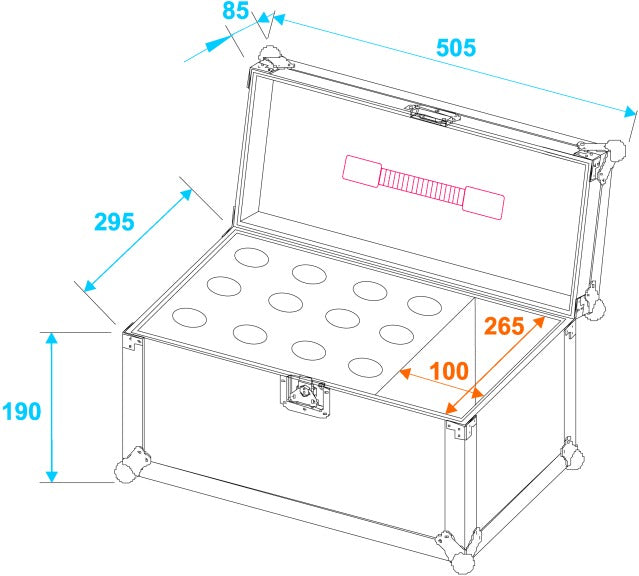 Micrófono Flightcase Road 12 (Negro)