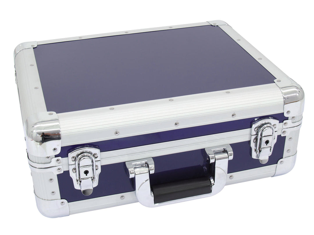 ROADINGER Estuche de CD ALU digital con reserva redondeada azul