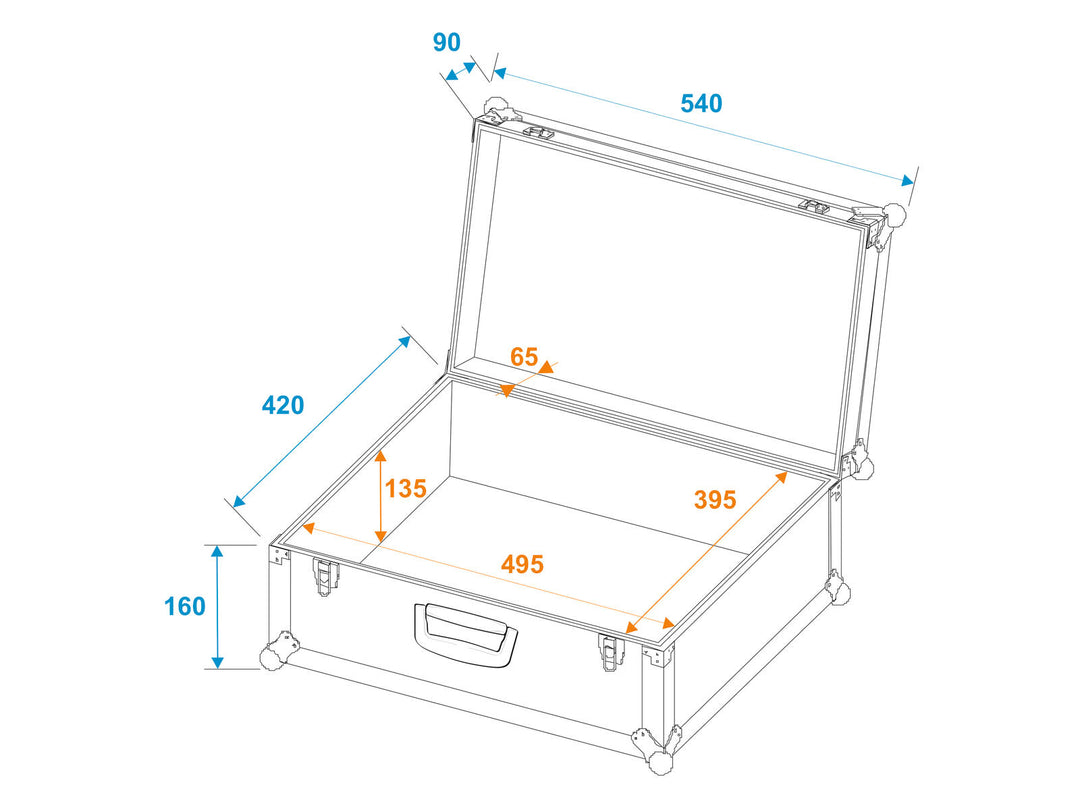 ROADINGER Universal Case Tour Pro 54x42x25cm negro